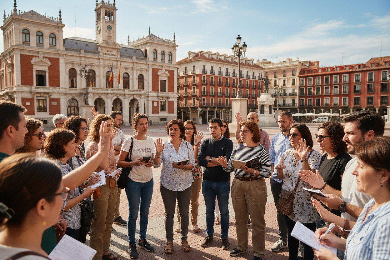 Vecinos participando